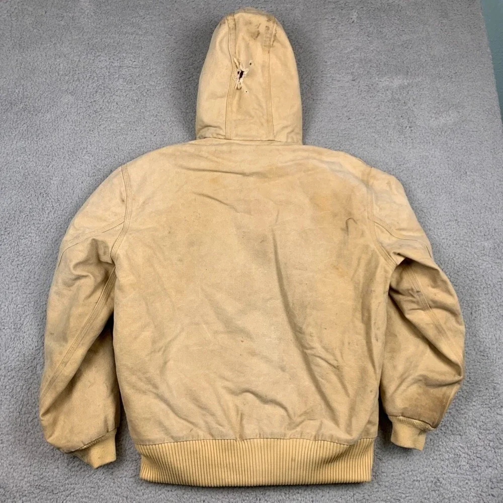 Vintage Carhartt Jacket Mens Medium J130 WET Active Jacket Quilted Distressed - Picture 15 of 16